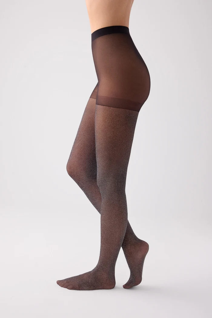 Panty negro con brillo 20 deniers