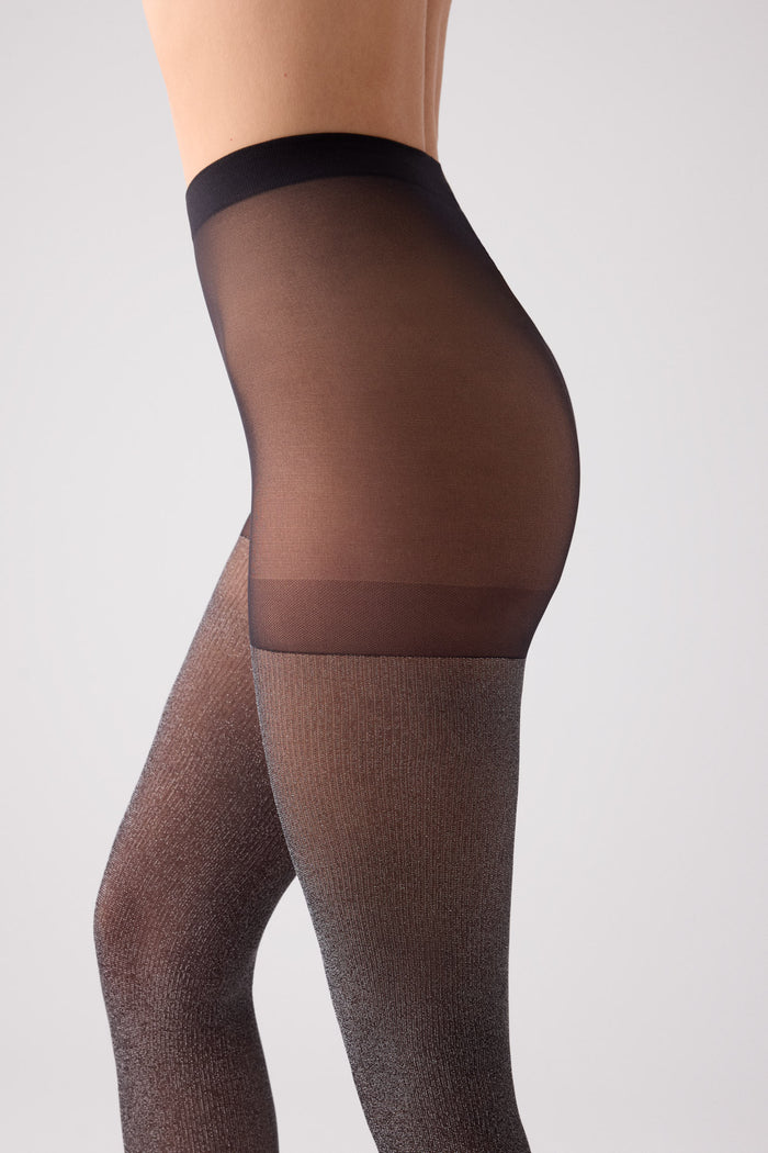 Panty negro con brillo 20 deniers