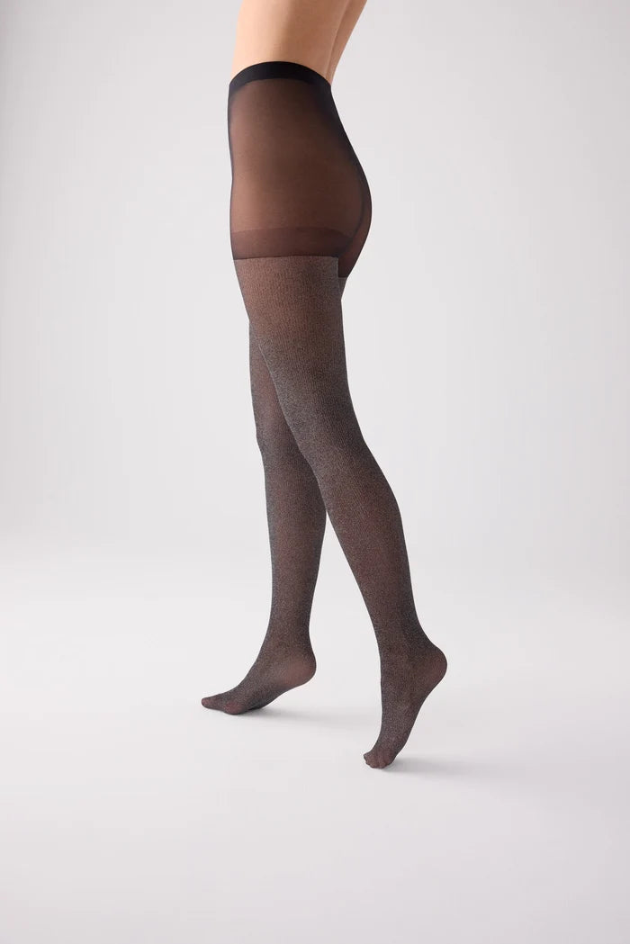 Panty negro con brillo 20 deniers