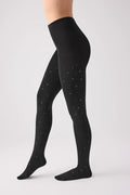 Panty térmico negro 140 denier con corazones Ysabel Mora