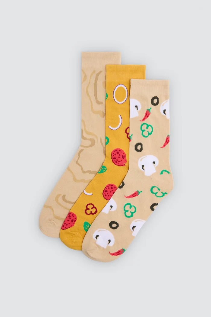 Pack de 3 calcetines Hot & Cheesy Socks