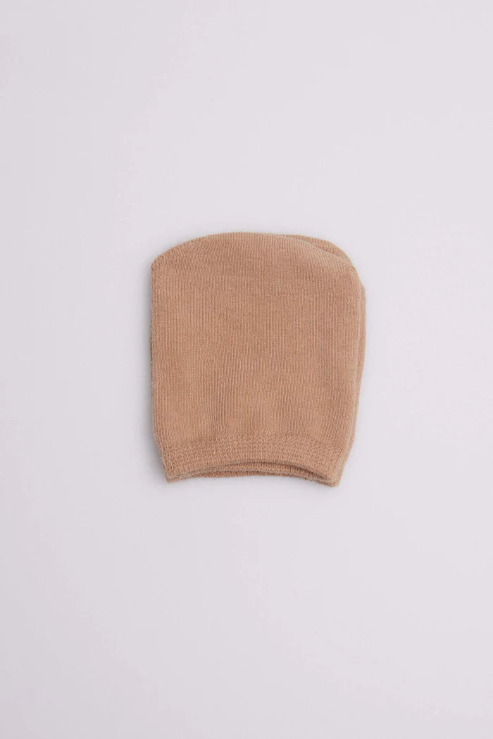 Salvadedos de mujer de algodón sin costuras beige