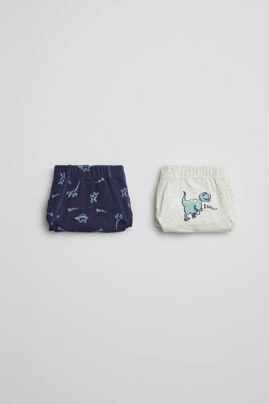 PACK-2 SLIPS INFANTIL NIÑO RUGIDO DE DINOSAURIOS