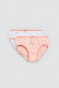 Pack de 2 bragas de algodón para niña con estampado caracol