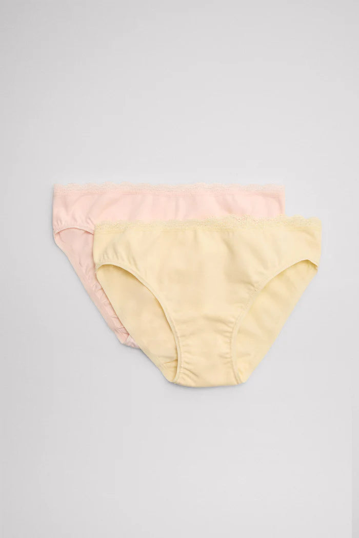 PACK-2 BRAGAS ADOLESCENTE BASICAS AMARILLO ROSA