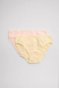 PACK-2 BRAGAS ADOLESCENTE BASICAS AMARILLO ROSA