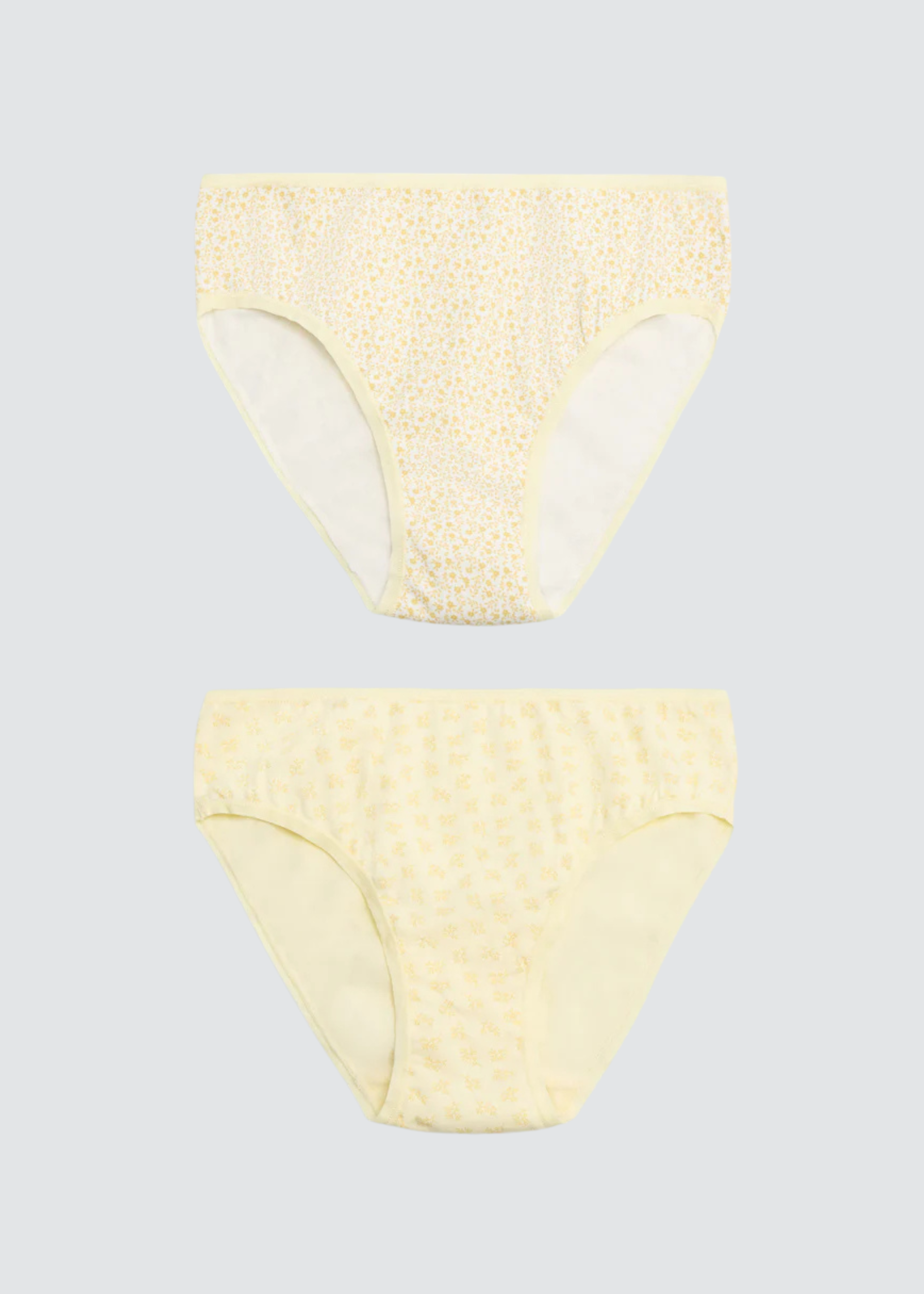 PACK-2 BRAGAS MIDI YELLOW SPRING PRINTS