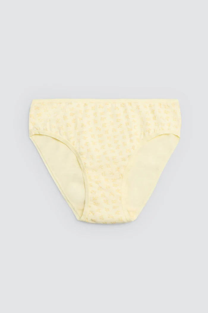 PACK-2 BRAGAS MIDI YELLOW SPRING PRINTS