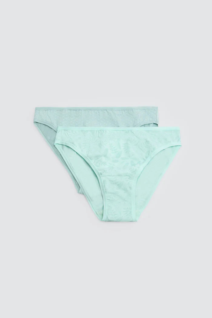 PACK-2 BRAGAS ESTAMPADO AGUAMARINA