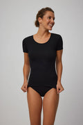 CAMISETA INTERIOR MANGA CORTA BASICA ALGODON MUJER