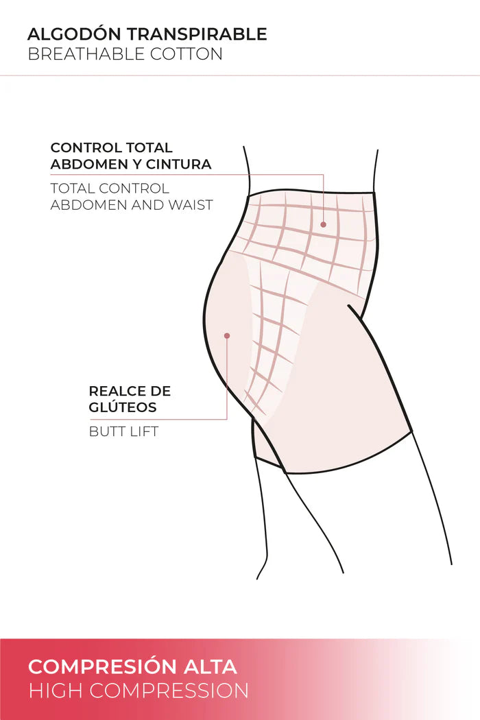 FAJA ALTA REDUCTORA DE ALGODON COMPRESION ALTA