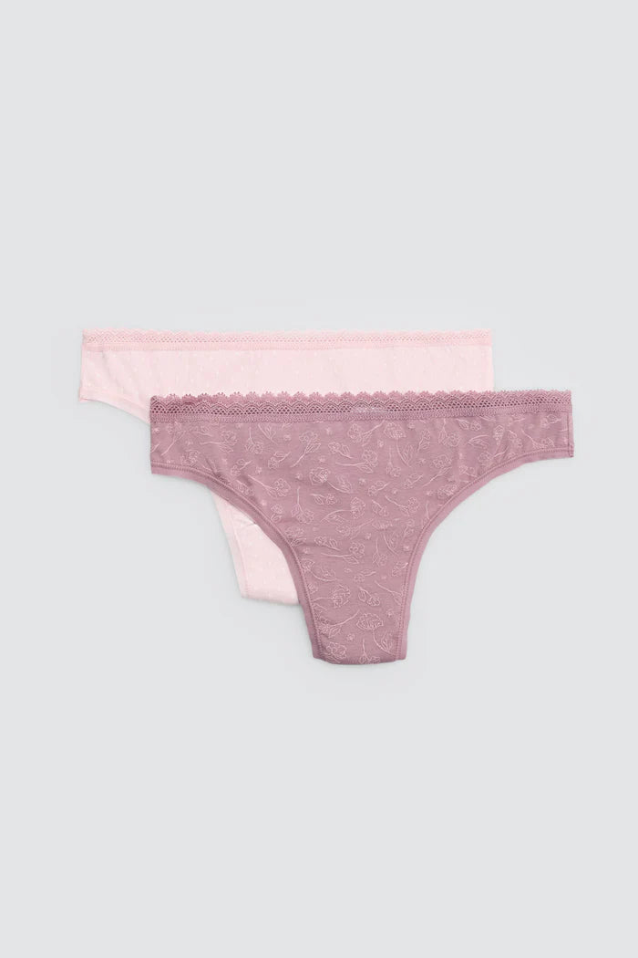 PACK-2 TANGAS ROSE CHIC PRINT