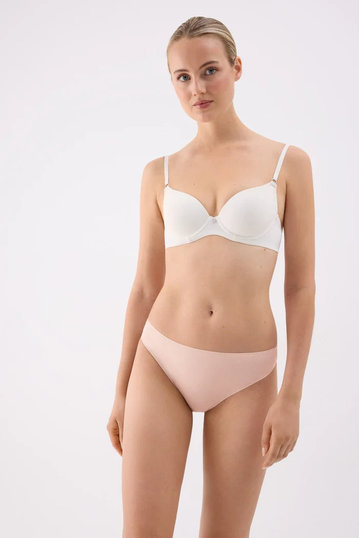 Pack 2 tangas básicos de algodón para mujer pale peach y aurora