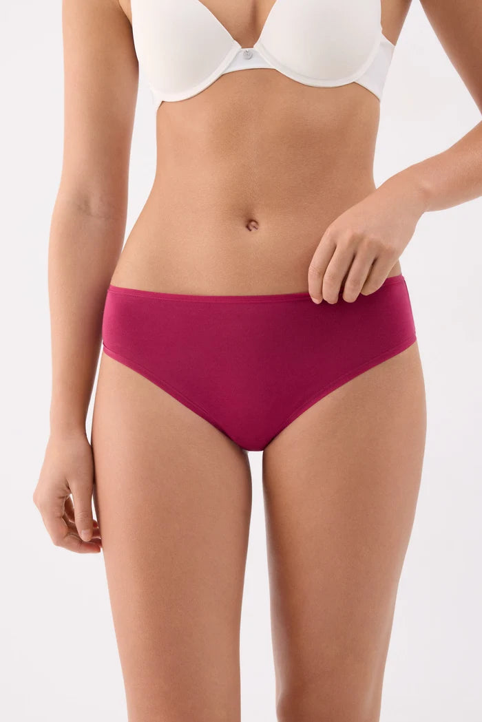 Pack 2 Bragas Midi Mujer surtido verde granate