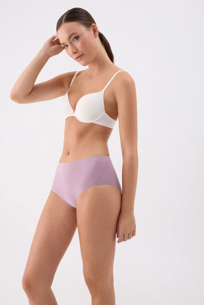 Pack 2 bragas altas de algodón mujer Ysabel Mora Aurora y Pale Peach