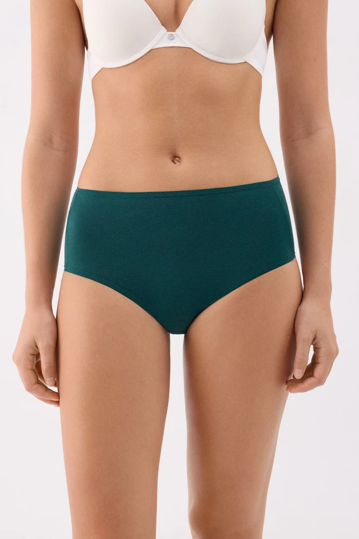 Pack 2 bragas altas de algodón mujer Ysabel Mora Forest Green y Burgundi