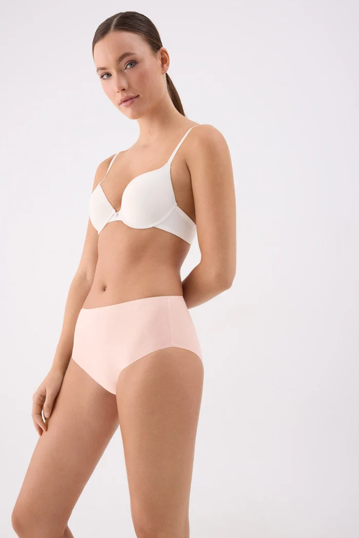 Pack 2 bragas altas de algodón mujer Ysabel Mora Aurora y Pale Peach