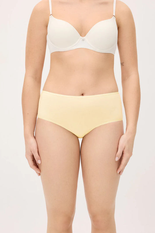 PACK-2 BRAGAS BASICAS DE ALGODON AMARILLO Y PIEL