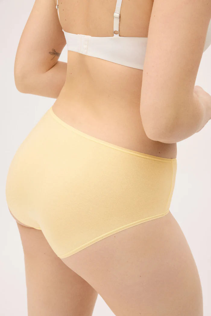 PACK-2 BRAGAS BASICAS DE ALGODON AMARILLO Y PIEL