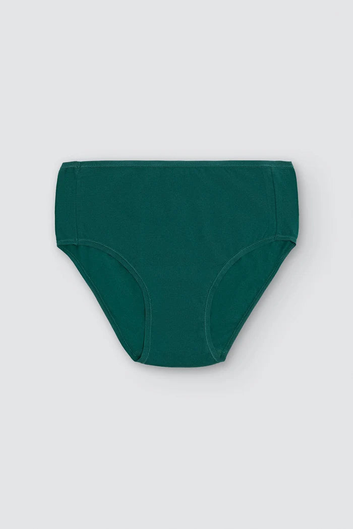 Pack 2 bragas altas de algodón mujer Ysabel Mora Forest Green y Burgundi