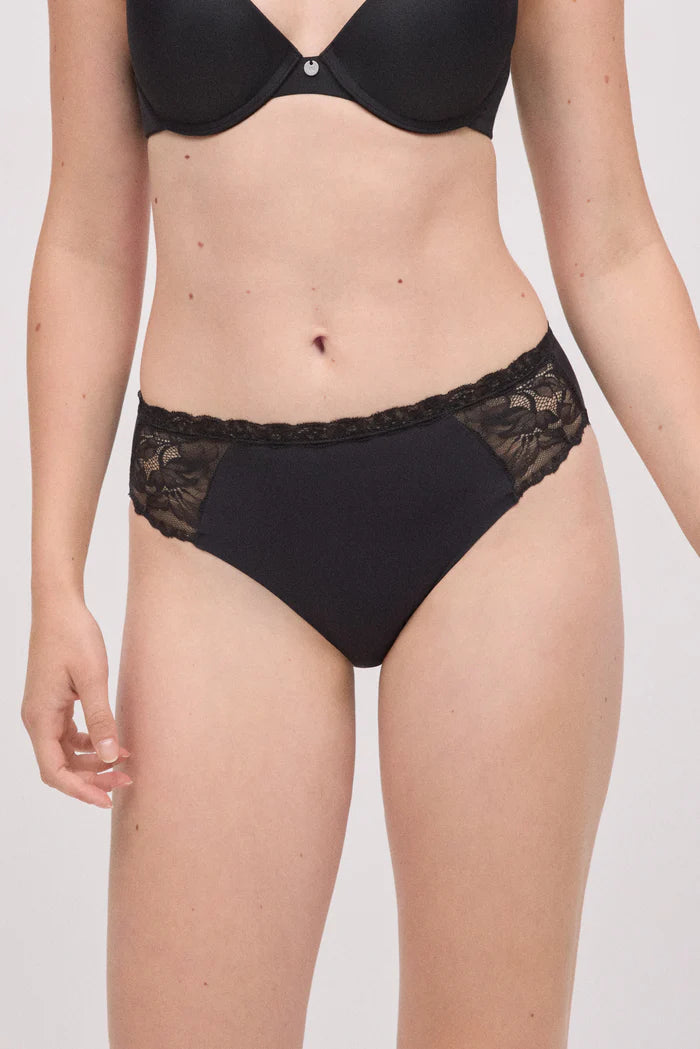 BRAGA MIDI ELASTICA CON ENCAJE