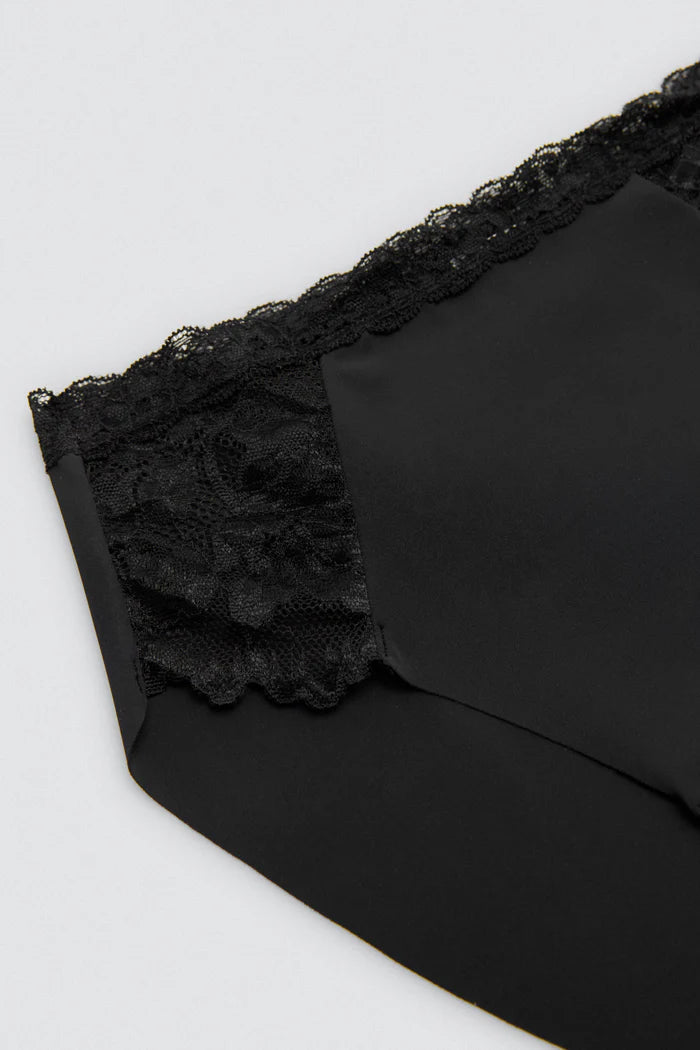 BRAGA MIDI ELASTICA CON ENCAJE