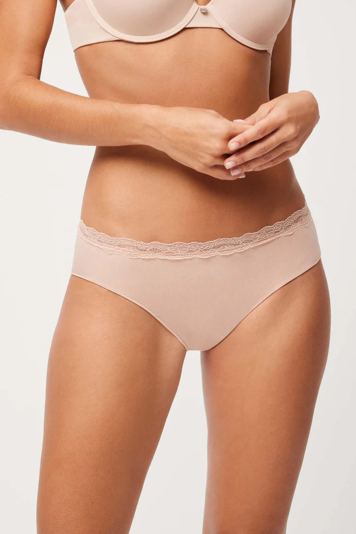 BRAGA MIDI MICRFOBRA CON PUNTILLA