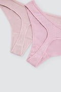 Pack de 2 tangas de algodón rosa