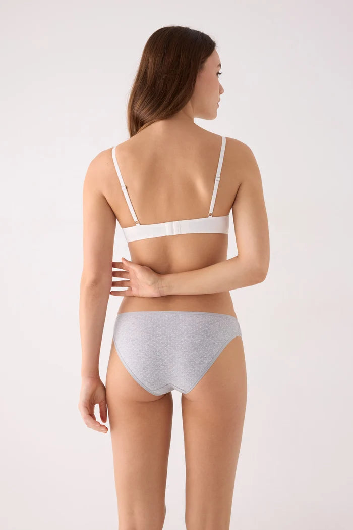 Pack de 2 bragas mini de algodón para mujer en gris y verde agua