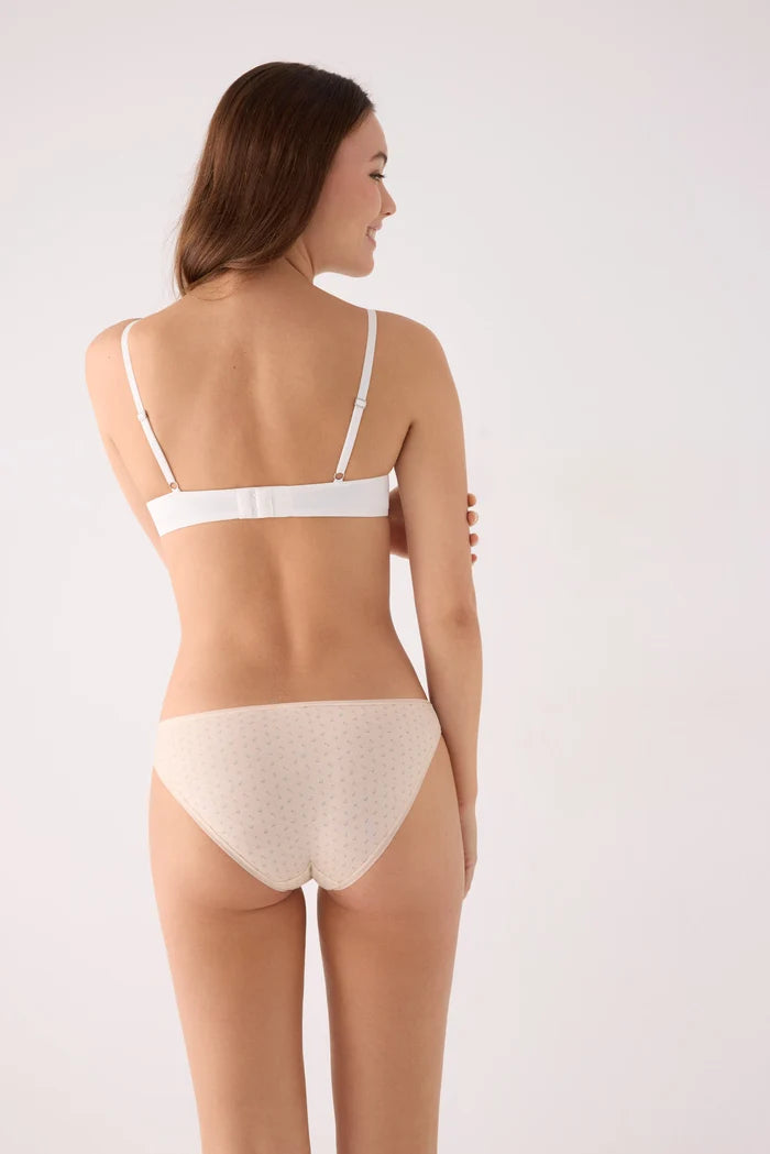 Pack de 2 bragas mini de algodón para mujer en azul y crudo
