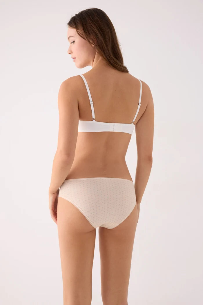 Pack de 2 tangas de algodón para mujer crudo y azul claro