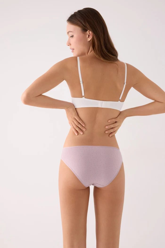 Pack de 2 bragas midi de algodón rosa con estampado