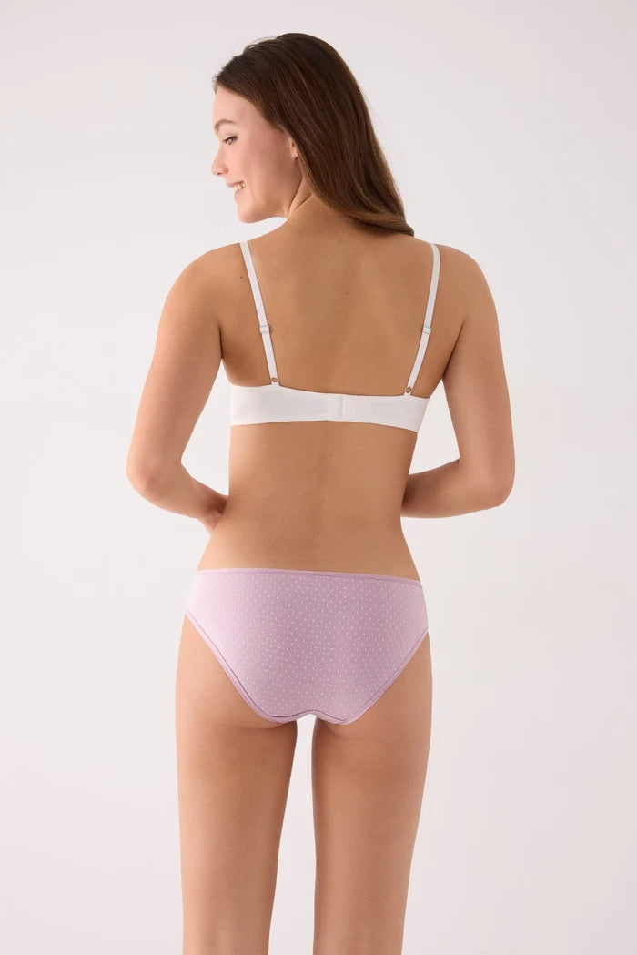 Pack de 2 bragas midi de algodón rosa con estampado