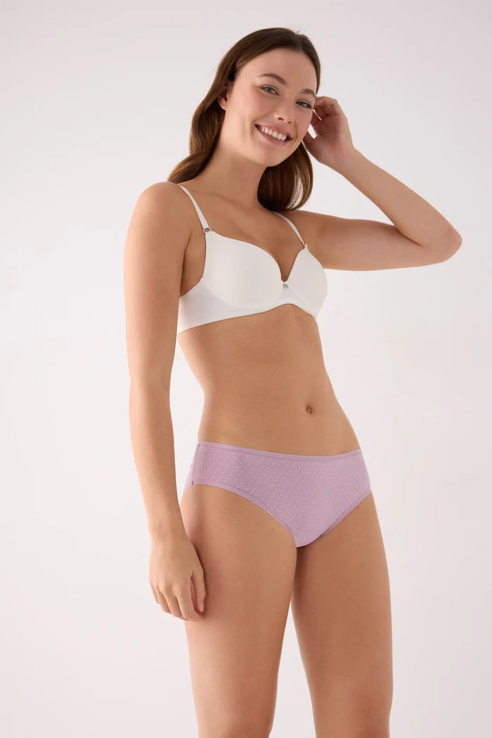 Pack de 2 bragas midi de algodón rosa con estampado