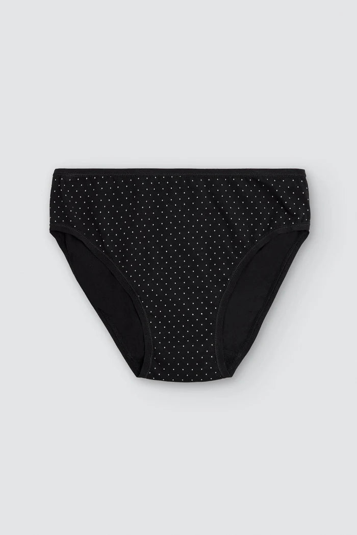 Pack 2 bragas midi mujer algodón estampadas negro y cava