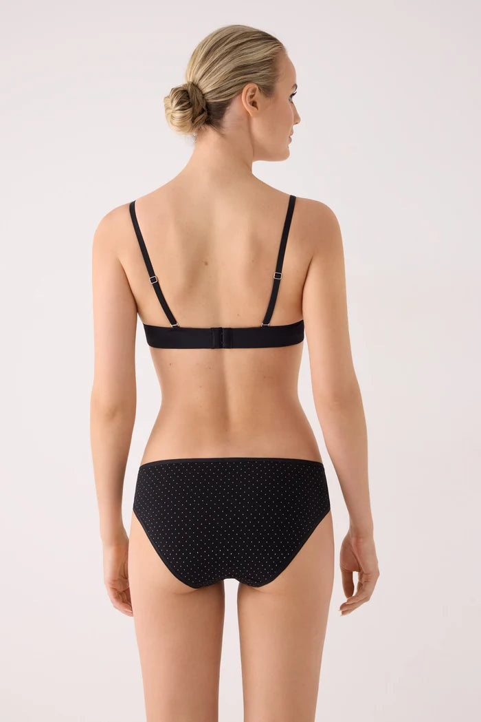 Pack 2 bragas midi mujer algodón estampadas negro y cava