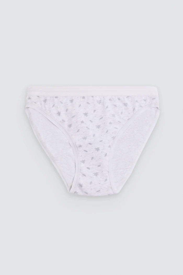 Pack 2 bragas mini mujer algodón estampadas gris