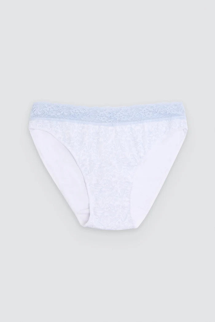 Pack de 2 bragas mini de algodón con encaje para mujer