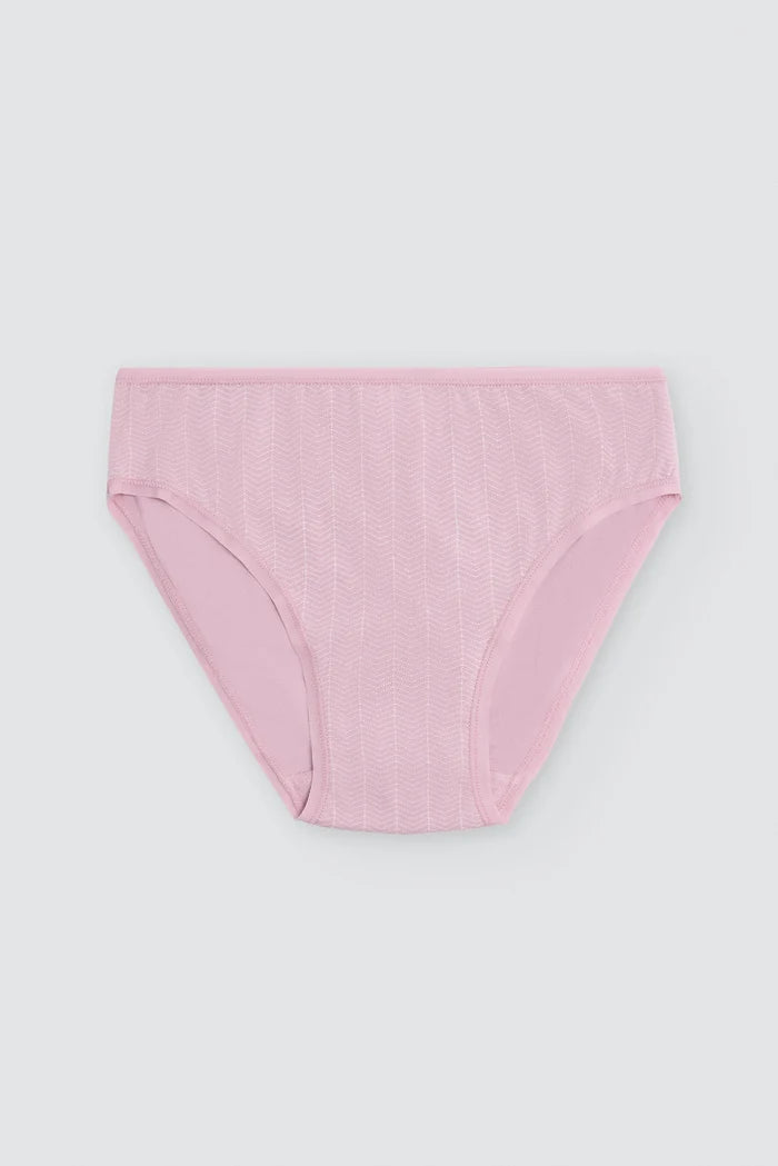 Pack de 2 bragas midi de algodón estampadas para mujer