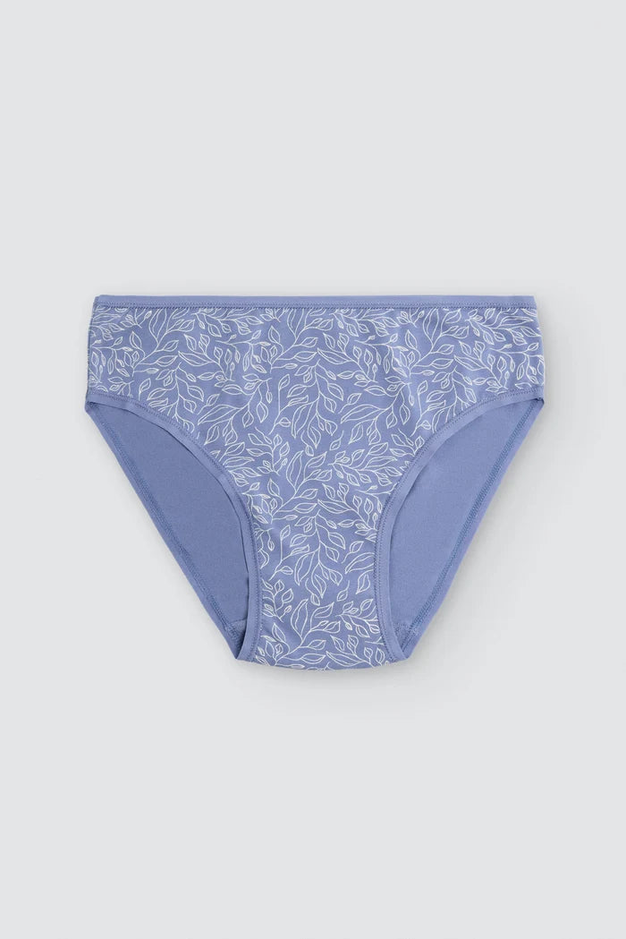 Pack de 2 bragas midi de algodón estampadas para mujer