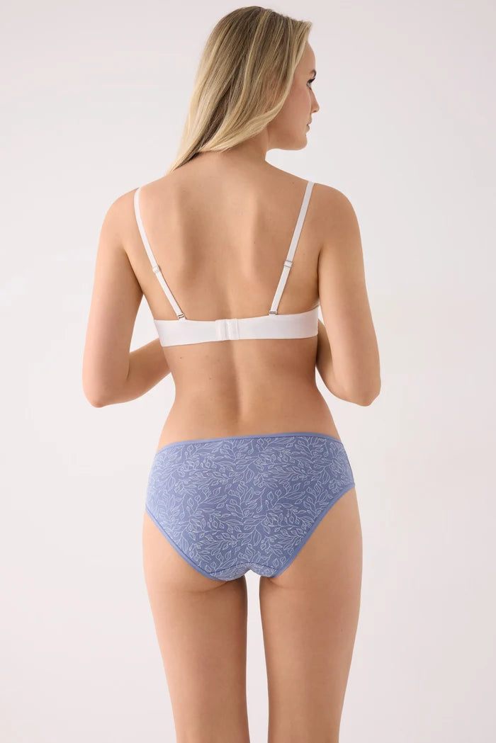 Pack de 2 bragas midi de algodón estampadas para mujer