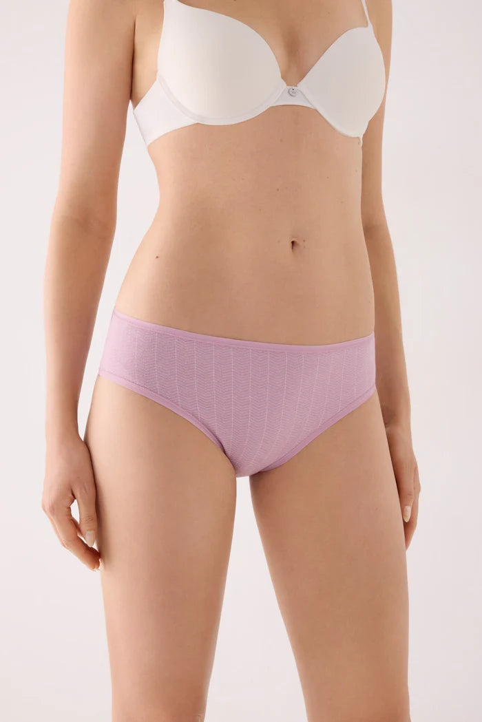 Pack de 2 bragas midi de algodón estampadas para mujer