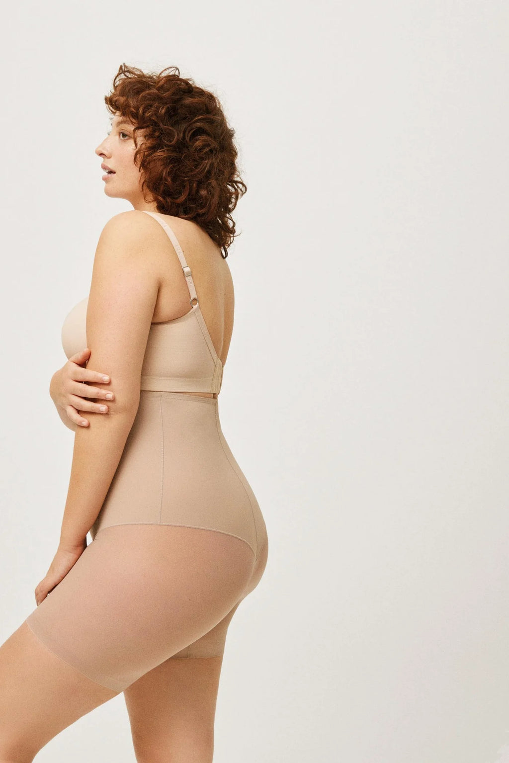 FAJA ALTA ABDOMINAL REDUCTORA TEJIDO DE TUL COMPRESIÓN MEDIA