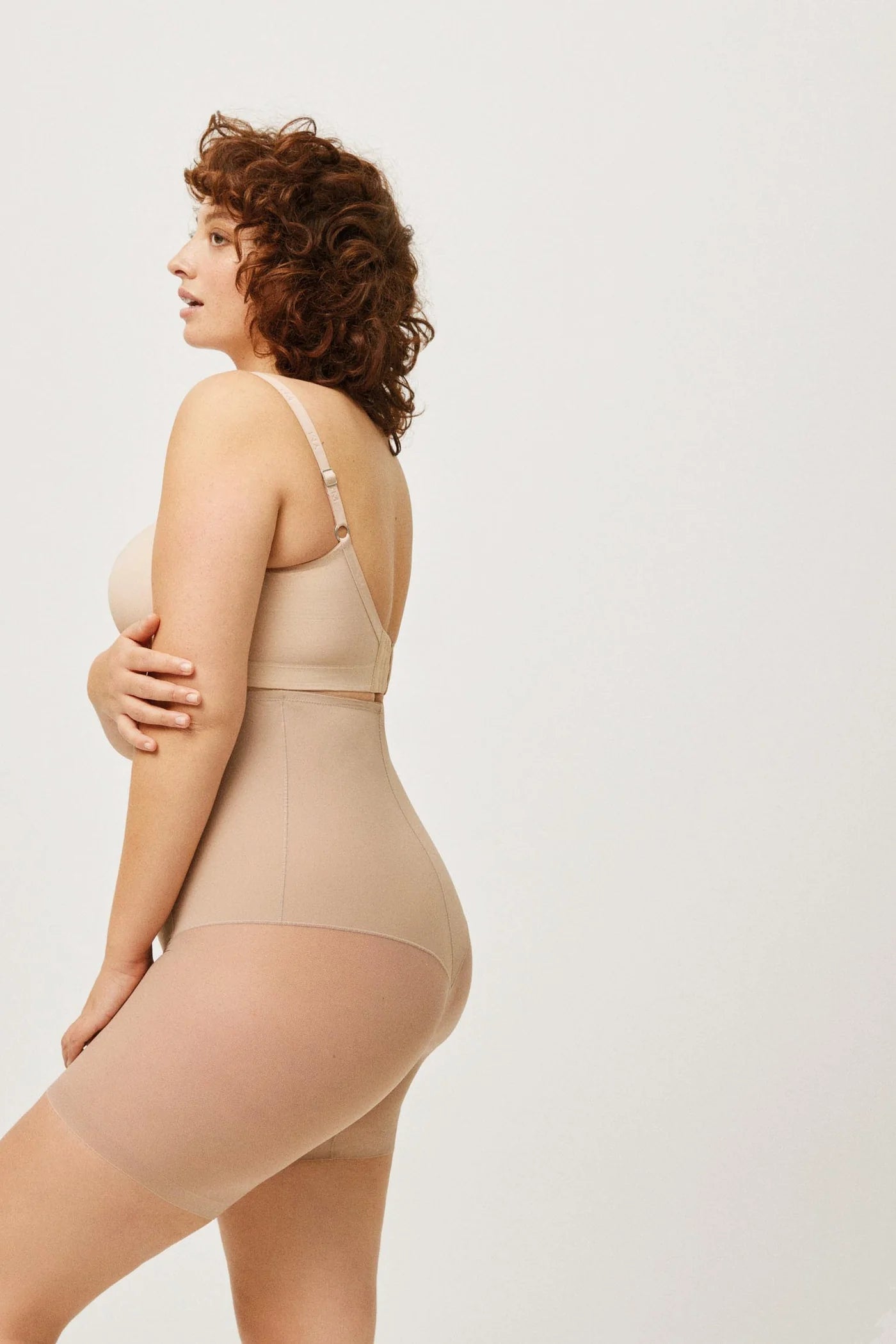 FAJA ALTA ABDOMINAL REDUCTORA TEJIDO DE TUL COMPRESIÓN MEDIA