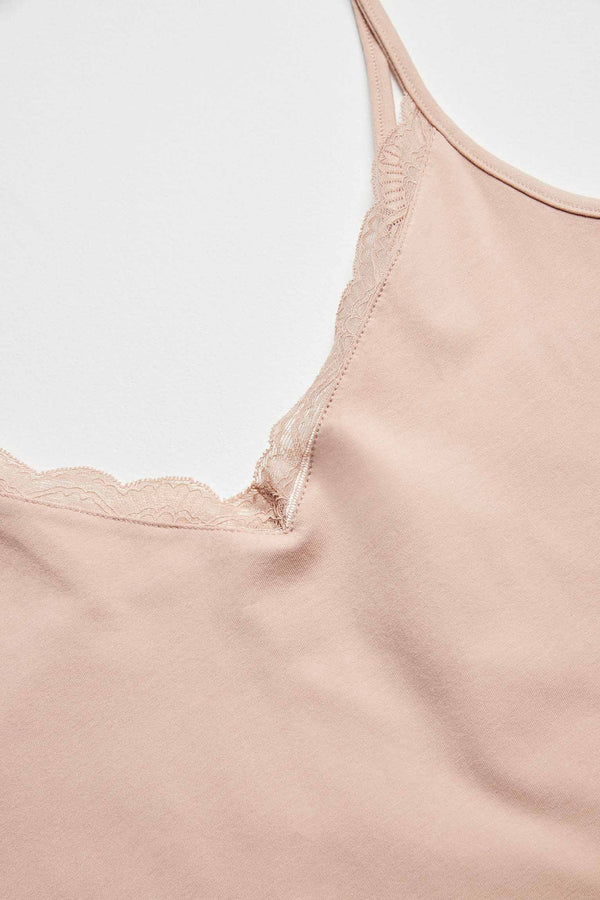 CAMISETA INTERIOR LENCERA TIRANTE FINO ALGODON MUJER