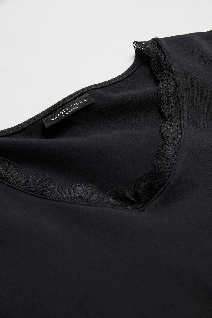 CAMISETA LENCERA MANGA LARGA ALGODON MUJER