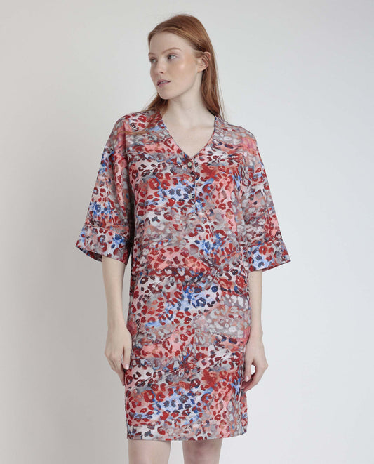 VESTIDO KIMONO MANGA FRANCESA LUXURY RED