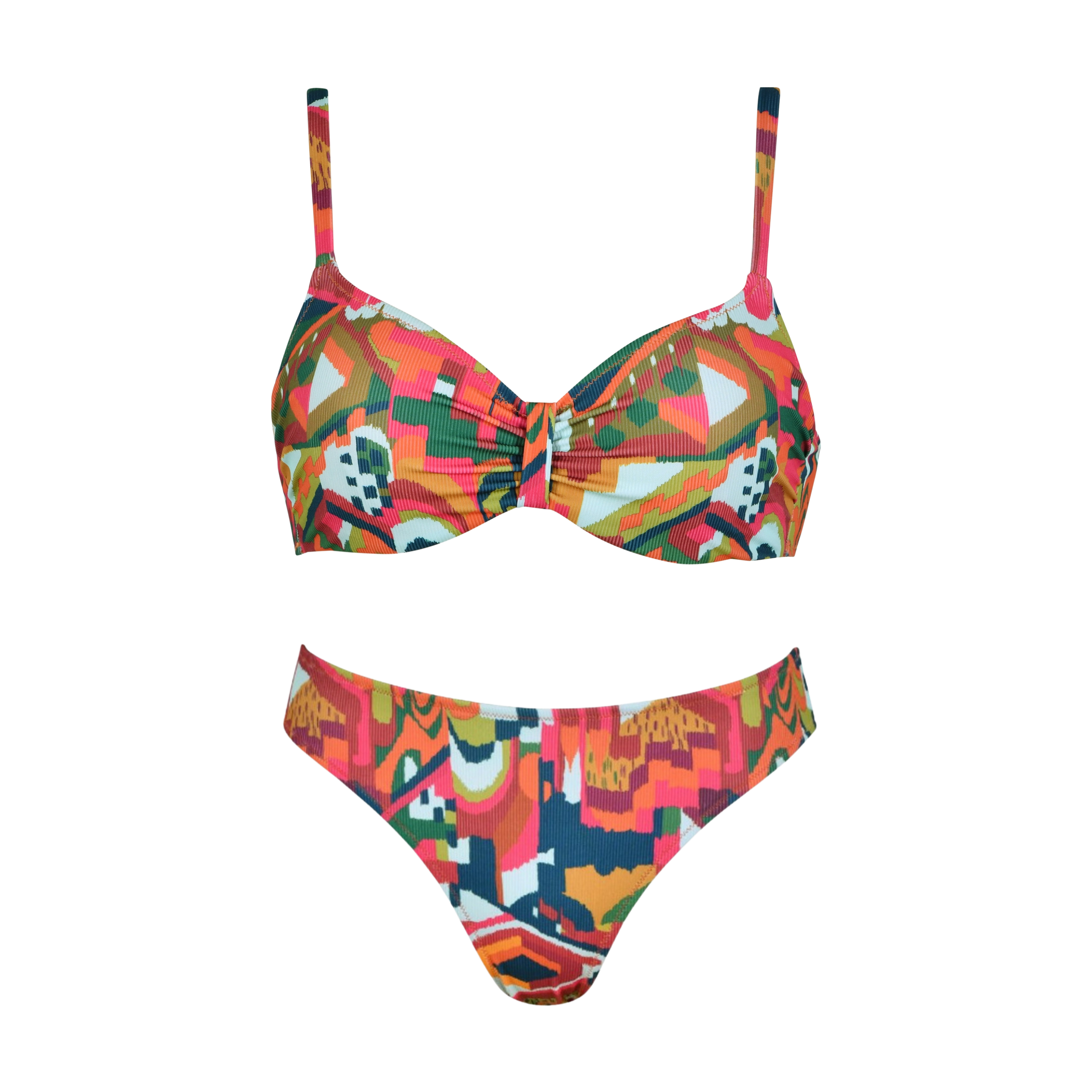 BIKINI ASIMETRICO ETHNIC COLOR MIX