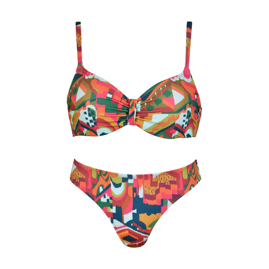 BIKINI ASIMETRICO ETHNIC COLOR MIX