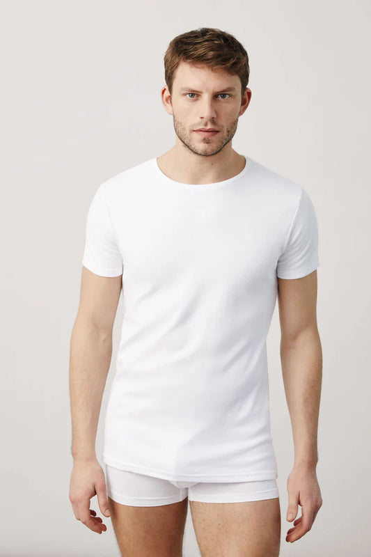 CAMISETA INTERIOR MANGA CORTA ALGODÓN TÉRMICO